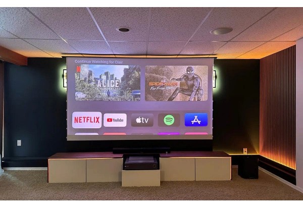 Màn Chiếu Để Sàn Điện 105 Inch Điện Tự Động FU105EST Dalite